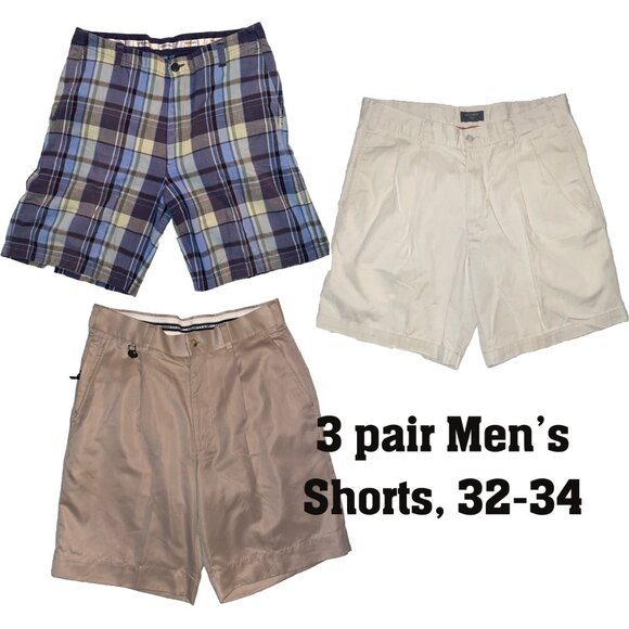 3 pairs Men’s Shorts, Sizes 32-34, Tehama Dockers Penguin Grand Slam - Picture 1 of 15